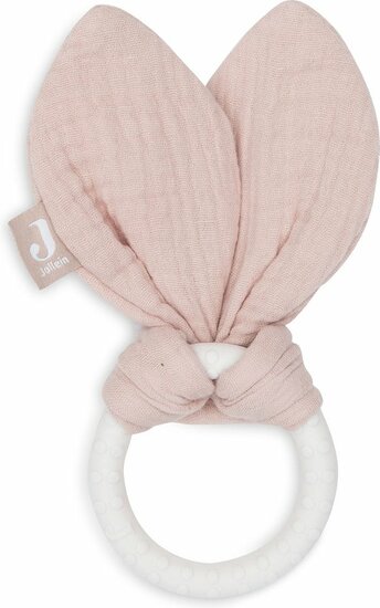 Jollein Bijtring Siliconen Bunny Ears - Wild Rose