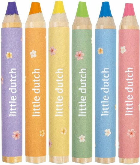 Little Dutch 6 Kleurpotloden Rosa
