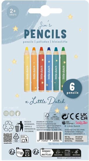 Little Dutch 6 Kleurpotloden Jim