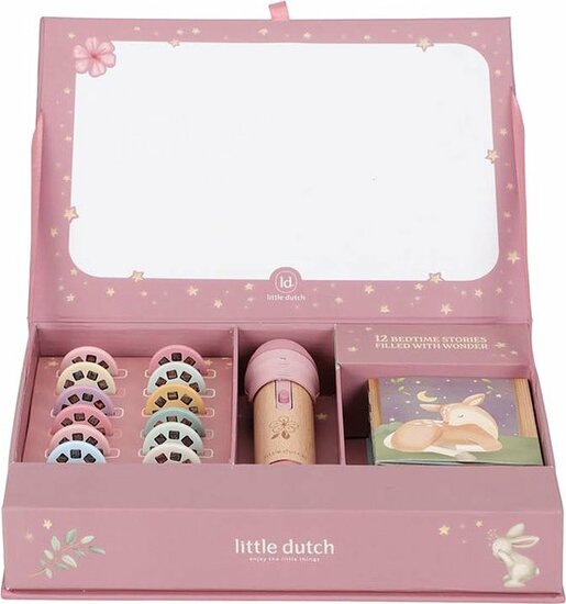 Little Dutch verhalen projector zaklamp Fairy - Roze