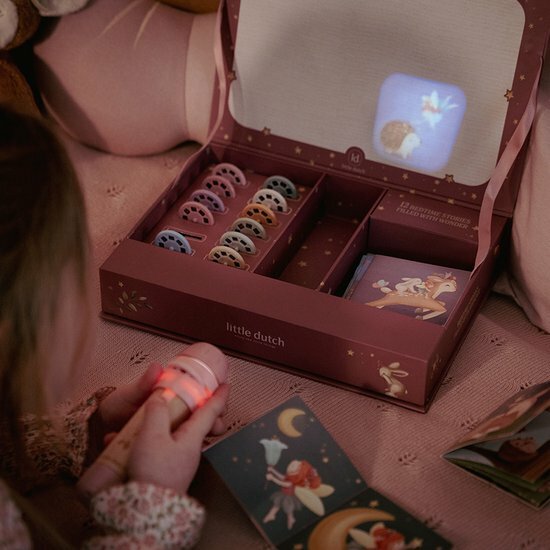 Little Dutch verhalen projector zaklamp Fairy - Roze