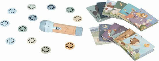 Little Dutch verhalen projector zaklamp Forest - Blauw