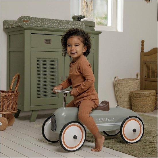 Little Dutch Retro Roller Loopauto - Olive Green