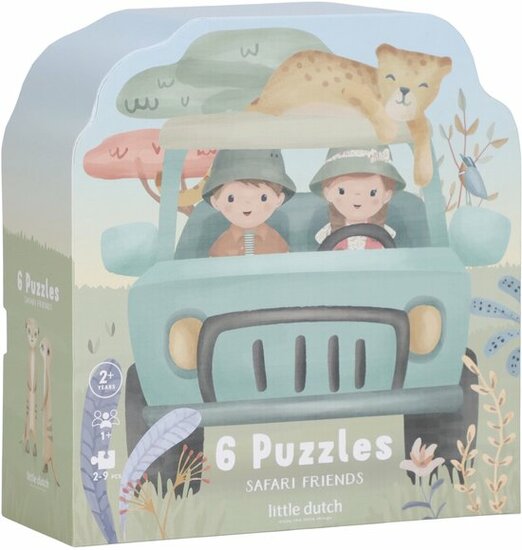 Little Dutch 6 Puzzels FSC - Safari Friends