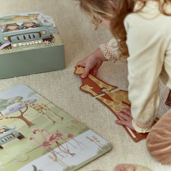 Little Dutch 6 Puzzels FSC - Safari Friends
